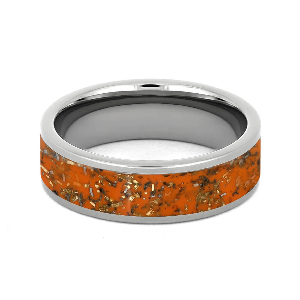 Orange Stardust™ Men's Wedding Band 8 Orange Stardust™ Men's Wedding Band - Image 6