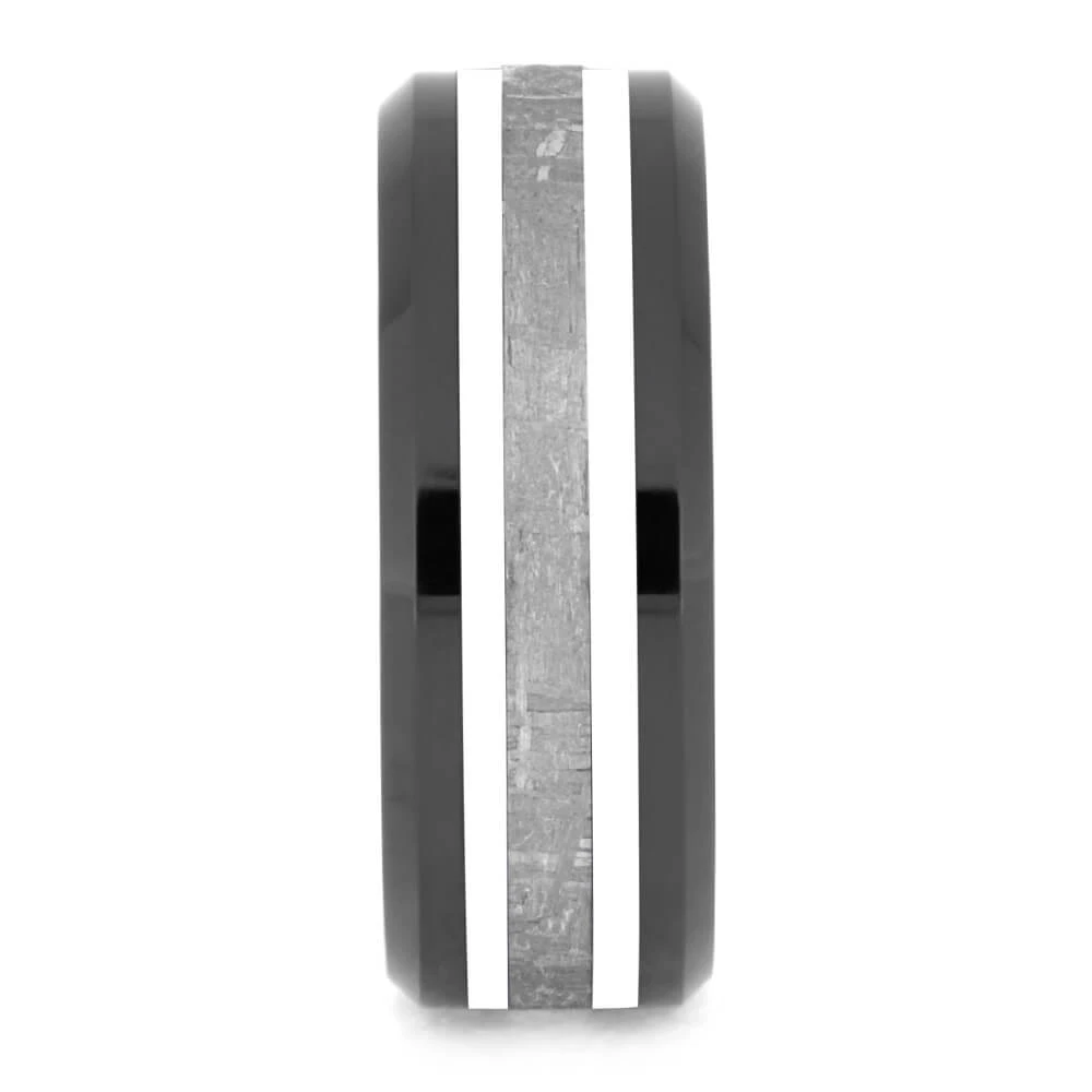 Meteorite Ring With White Stripes 5 Meteorite Ring With White Stripes - Image 3