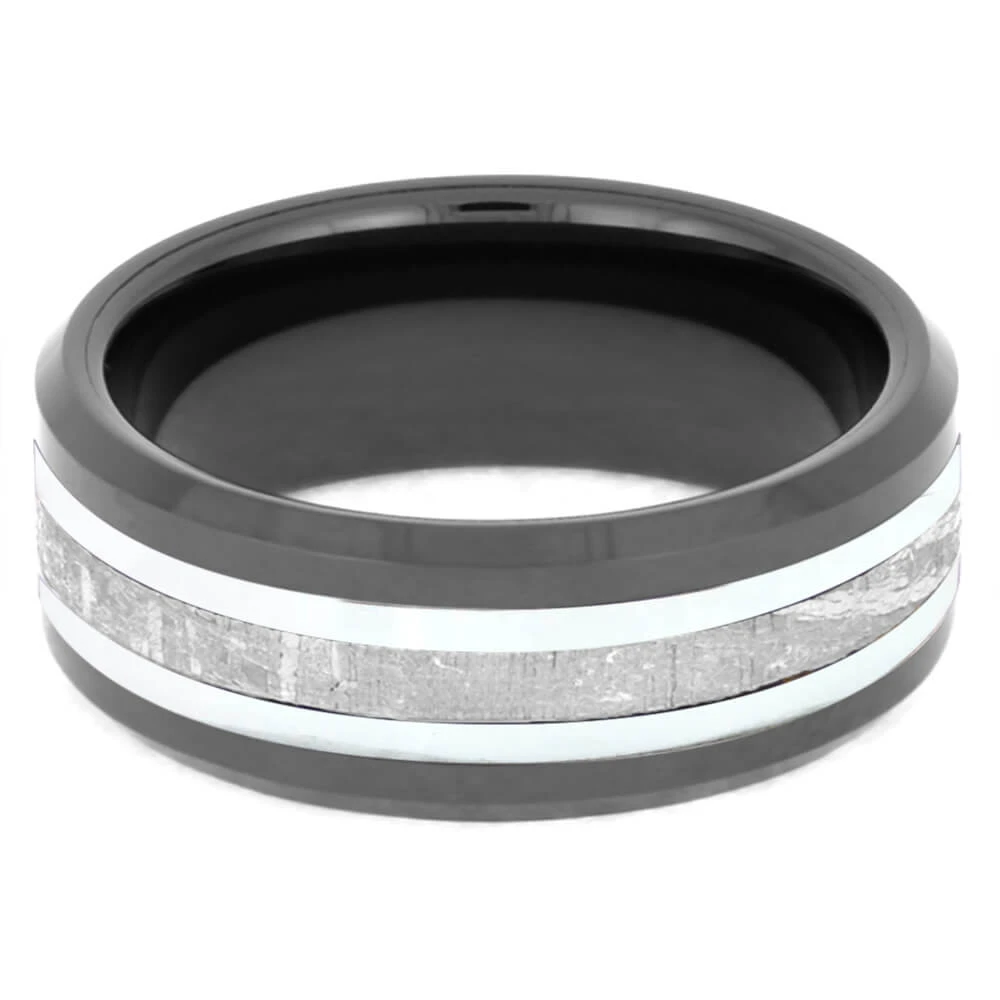 Meteorite Ring With White Stripes 7 Meteorite Ring With White Stripes - Image 5
