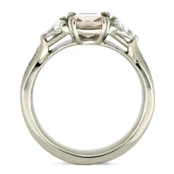 Antique Square Cut Morganite Engagement Ring With Meteorite Ring 15 Antique Square Cut Morganite Engagement Ring With Meteorite Ring -Johan Jewelry Shop 2633 3E