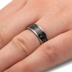 Black Stardust™ Wedding Band Set, His And Hers Meteorite Rings 12 Black Stardust™ Wedding Band Set, His And Hers Meteorite Rings -Johan Jewelry Shop 2685 Handshot 2000x 3d84c134 136b 4d7c 87a3 7cd9e44ee949
