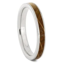 Whiskey Barrel Oak Wood His & Hers Titanium Rings -Johan Jewelry Shop 2770WhiteGoldWhiskey1 3aae42fd 6e69 48e3 9985 39e28aa5f73b
