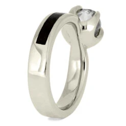 Rough Diamond Engagement Ring With Dinosaur Bone -Johan Jewelry Shop 2808 2ETWG 2