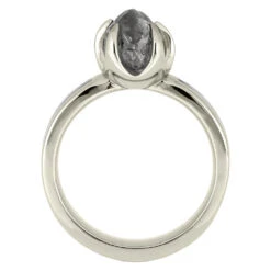 Rough Diamond Engagement Ring With Dinosaur Bone -Johan Jewelry Shop 2808 3ETWG 3