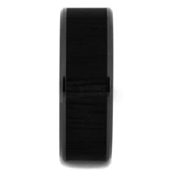 Black Ceramic & African Blackwood Men's Wedding Band -Johan Jewelry Shop 2840new2