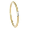 Baguette Diamond Ring In Thin Polished Gold Band