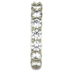 Custom Moissanite Wedding Band Styled In White Gold 10 Custom Moissanite Wedding Band Styled In White Gold -Johan Jewelry Shop 2971 1 E