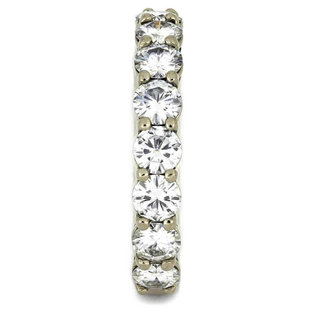 Custom Moissanite Wedding Band Styled In White Gold 5 Custom Moissanite Wedding Band Styled In White Gold - Image 3