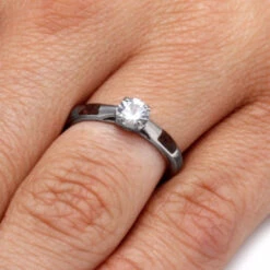 White Sapphire Engagement Ring With Meteorite In White Gold 7 White Sapphire Engagement Ring With Meteorite In White Gold -Johan Jewelry Shop 2c83ae8601eebbf18a8e1888222c27fb