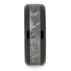 Black Ceramic Ring With Gibeon Meteorite Inlay -Johan Jewelry Shop 3028 Black Ceramic Meteorite 2 2840299a 30f8 47a6 95a4 b5e68cfe4cdf