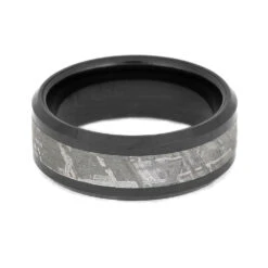 Black Ceramic Ring With Gibeon Meteorite Inlay -Johan Jewelry Shop 3028 Black Ceramic Meteorite 4 a4f7cb1a fe39 49a0 b370 26647dba276e