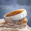 Damascus & Whiskey Barrel Men's Wedding Band 2 Damascus & Whiskey Barrel Men's Wedding Band -Johan Jewelry Shop 3232newartwhiskeybarrel