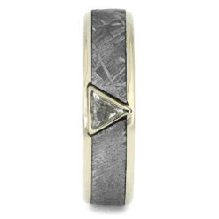 Meteorite & Diamond Wedding Band 8 Meteorite & Diamond Wedding Band -Johan Jewelry Shop 3245 1E