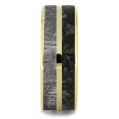 Dinosaur Bone & Meteorite Men's Wedding Band 9 Dinosaur Bone & Meteorite Men's Wedding Band -Johan Jewelry Shop 3278new2