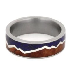 Mountain Ring With Lapis And Redwood Split By Sterling Silver 13 Mountain Ring With Lapis And Redwood Split By Sterling Silver -Johan Jewelry Shop 33238405683b9fdeca51b5e2b807228c