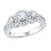 Vintage Style Three Stone Engagement Ring -Johan Jewelry Shop 338429185c4632892ebe336546700002