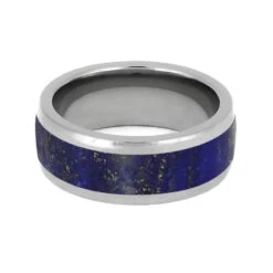 Men's Lapis Lazuli Ring In Titanium -Johan Jewelry Shop 3431Redo 4