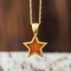 Yellow Gold Star Pendant Necklace With Orange Stardust™ -Johan Jewelry Shop 3519 Art December Cropped Orange 4 2ffbbeaa 3854 475b b0f7 6cfe7a954377