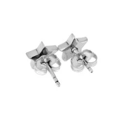 Star Shaped Solid Silver Stud Earrings -Johan Jewelry Shop 3522 3