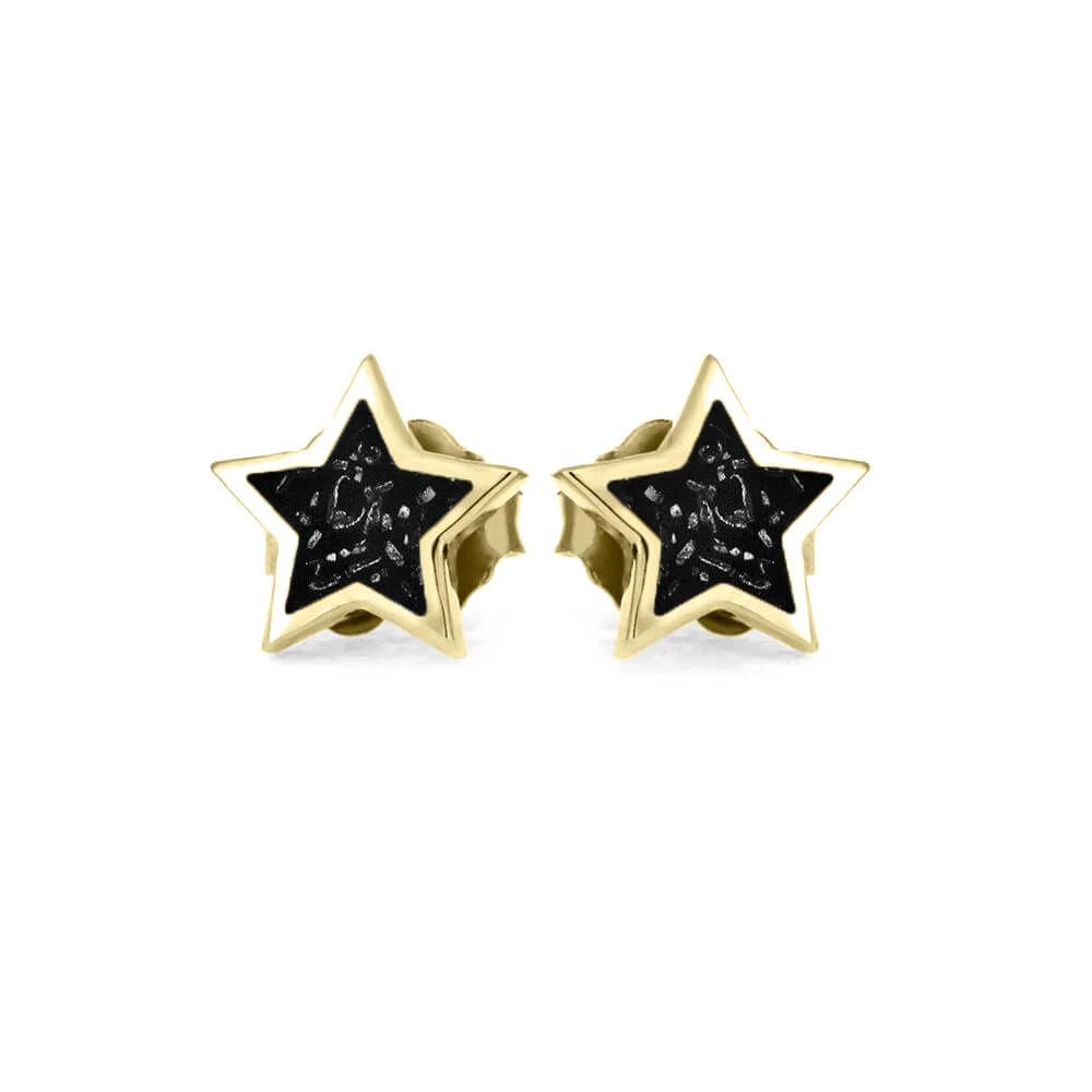 Stardust Stud Earrings In 10k Yellow Gold, Multiple Colors 6 Stardust Stud Earrings In 10k Yellow Gold, Multiple Colors - Image 4