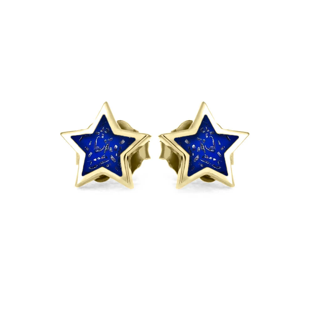 Stardust Stud Earrings In 10k Yellow Gold, Multiple Colors 11 Stardust Stud Earrings In 10k Yellow Gold, Multiple Colors - Image 9