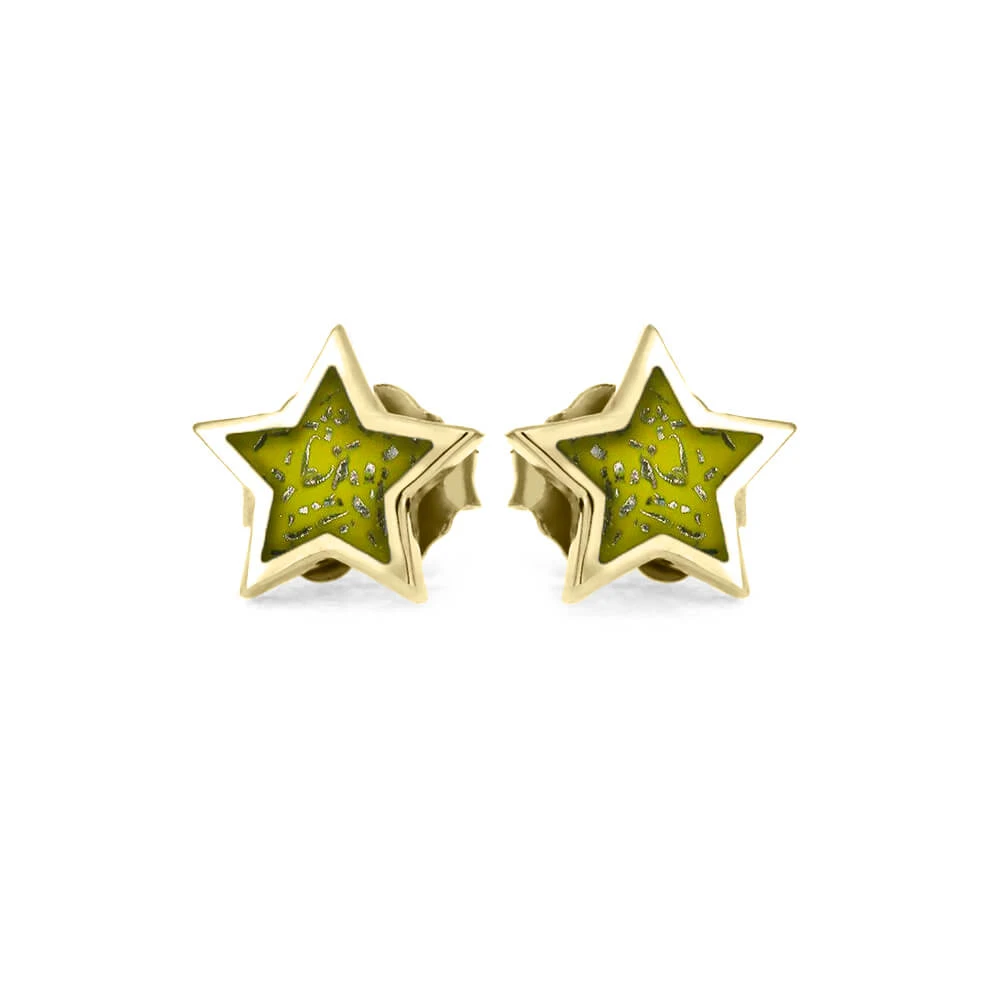 Stardust Stud Earrings In 10k Yellow Gold, Multiple Colors 16 Stardust Stud Earrings In 10k Yellow Gold, Multiple Colors - Image 14