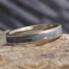 Thin Gibeon Meteorite Wedding Band, 4mm Ring 1 Thin Gibeon Meteorite Wedding Band, 4mm Ring -Johan Jewelry Shop 3575wgart