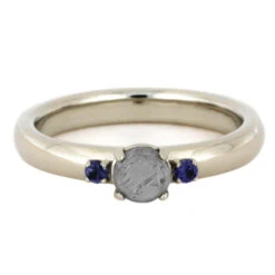 Meteorite & Blue Sapphire Engagement Ring -Johan Jewelry Shop 363784207a62d40dc7bf02cac72c7f94