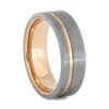 Rose Gold And Brushed Titanium Men's Wedding Band -Johan Jewelry Shop 3705 E 77c133b9 4ce6 4fed a88d 1fef879c1724