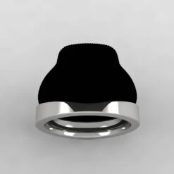 Curved Women's Wedding Band With Hidden Inlay