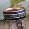 Men's Wedding Band With Lapis Lazuli And Deer Antler -Johan Jewelry Shop 3782ArtNewLayoutCropped 2