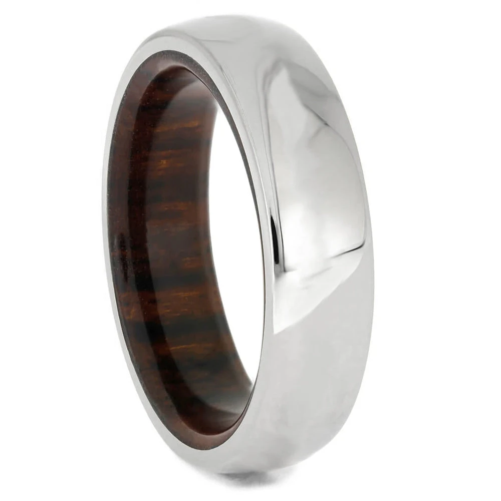 Titanium Ring With Ironwood Inside 5 Titanium Ring With Ironwood Inside - Image 3