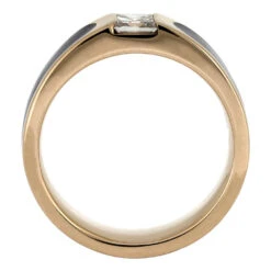 Princess Cut Moissanite Ring With Lapis Lazuli -Johan Jewelry Shop 3859 3E