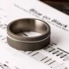 Guitar String Ring For Musicians With Sandblasted Finish -Johan Jewelry Shop 3862newart