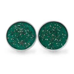 Green Stardust Cuff Links & Tie Clip Bundle -Johan Jewelry Shop 3909 Green Stardust 2 72eec730 08a3 4e66 8d65 cd8a7d10d08a