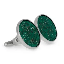 Green Stardust Cuff Links & Tie Clip Bundle -Johan Jewelry Shop 3909 Green Stardust 3 b99421d7 64b2 498a 97ad 96a07571f5fb