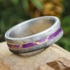 Purple Men's Ring With Meteorite Edges 1 Purple Men's Ring With Meteorite Edges -Johan Jewelry Shop 3925new