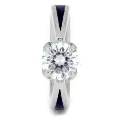 Lapis Lazuli & Moissanite Engagement Ring 9 Lapis Lazuli & Moissanite Engagement Ring -Johan Jewelry Shop 3998 1 E