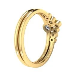 Modern Diamond Bridal Set In 10k Yellow Gold-2984 8 Modern Diamond Bridal Set In 10k Yellow Gold-2984 -Johan Jewelry Shop 3a8cc748635fc0568ccae2b6dcbe55b5