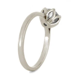 Moissanite Engagement Ring With A Flower Setting 9 Moissanite Engagement Ring With A Flower Setting -Johan Jewelry Shop 3c161e988acc4dd4eec83ca936a5cf44