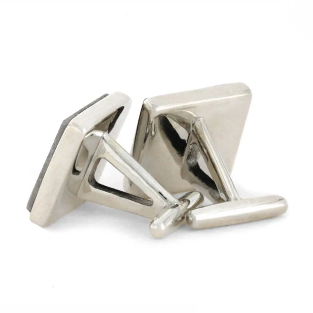 Square, Genuine Meteorite Cuff Links 6 Square, Genuine Meteorite Cuff Links - Image 4