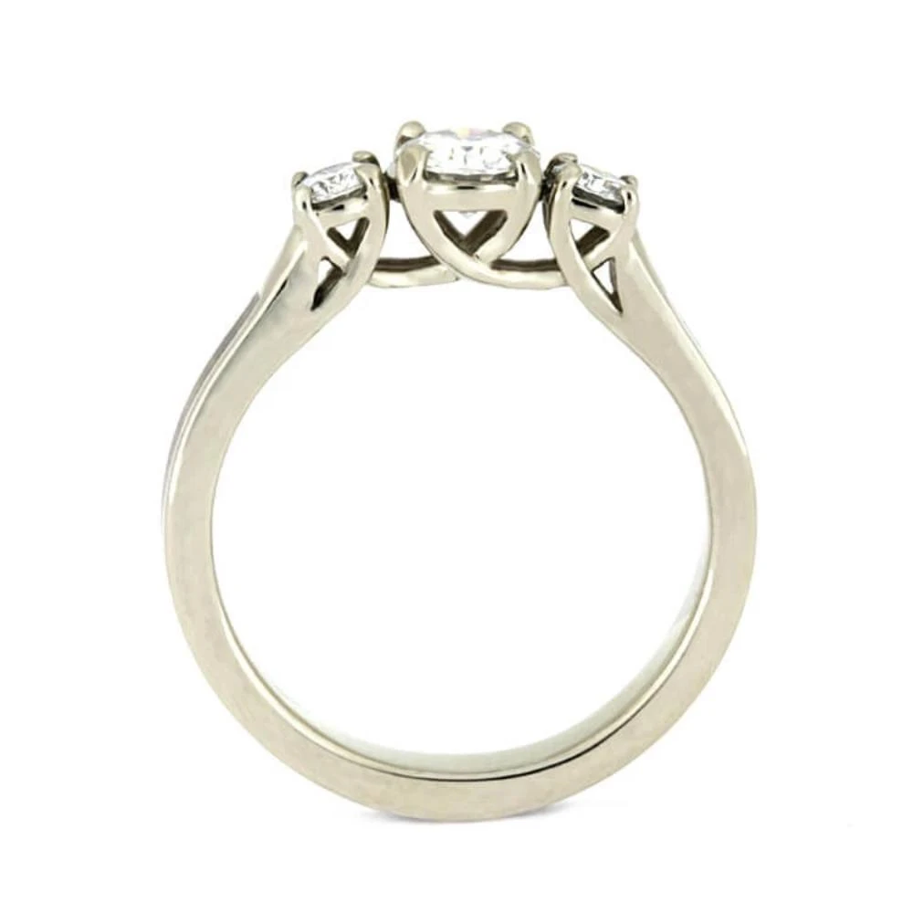 Three Stone Engagement Ring With Wood Inlay 7 Three Stone Engagement Ring With Wood Inlay - Image 5