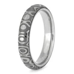 Narrow Steel Wedding Band, Damascus Ring Made With Stainless Steel -Johan Jewelry Shop 3df6cd2bcacd5b56fcda174930fe7f2b
