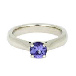 Solitaire Tanzanite Engagement Ring With Diamond Accents -Johan Jewelry Shop 3e2eafd414b3935867db4ae3303728a4