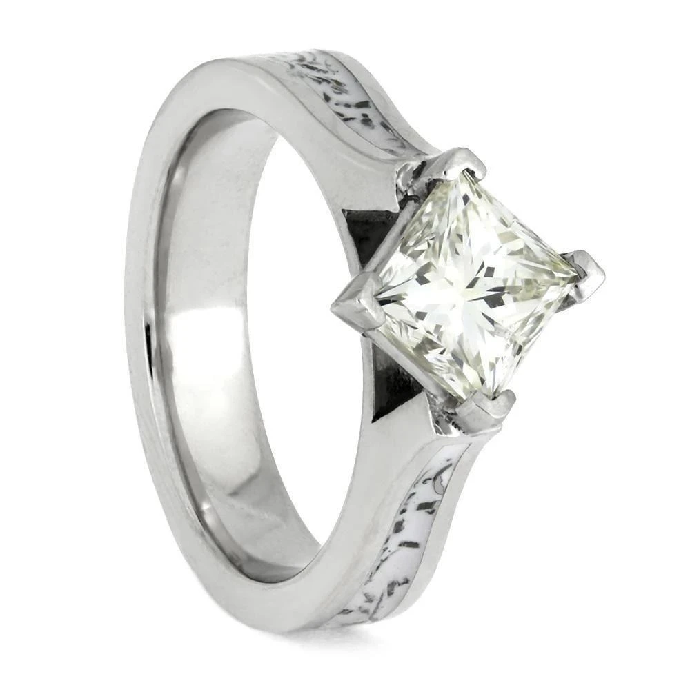 Platinum Solitaire Engagement Ring With Stardust 4 Platinum Solitaire Engagement Ring With Stardust - Image 2