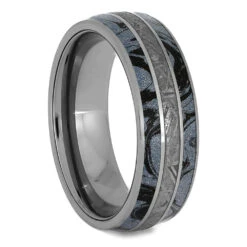 Titanium Ring With Cobaltium Mokume And Meteorite 9 Titanium Ring With Cobaltium Mokume And Meteorite -Johan Jewelry Shop 4035new