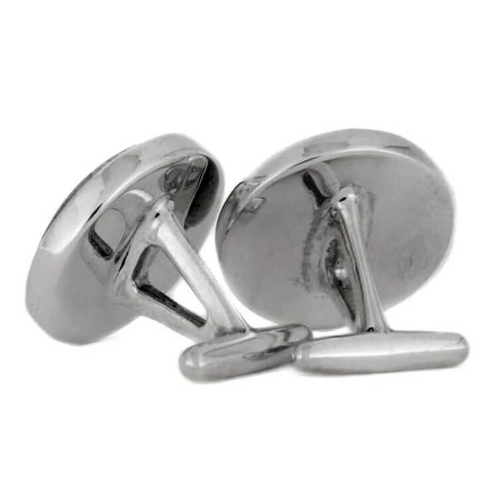 Gibeon Meteorite Round Cuff Links 5 Gibeon Meteorite Round Cuff Links - Image 3