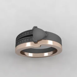 Minimalist Shadow Band, Customized To Match Engagement Ring