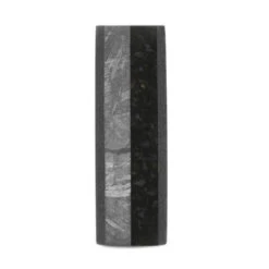 Men's Meteorite Wedding Band With Dinosaur Bone And Wood Sleeve -Johan Jewelry Shop 4063FlatCrushed