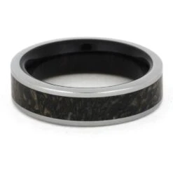 Dinosaur Bone Men's Wedding Band With Wood Inside -Johan Jewelry Shop 40ac722ff252c783e01ca3f4756d4964
